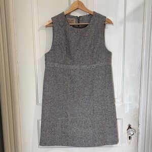 Abercrombie & Fitch Gray Herringbone Sleeveless Shift Dress